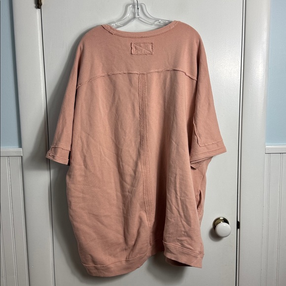 We The Free Mari Muscle Pullover Pink Size Medium Oversized Lounge - Picture 6 of 8